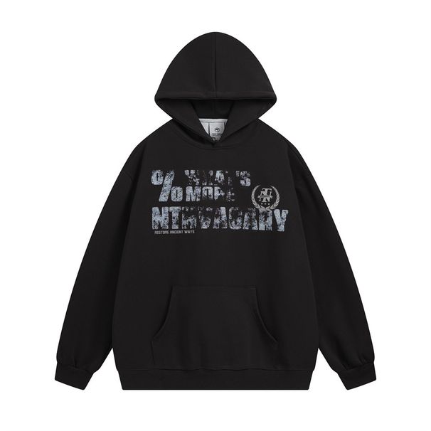 Mottled Printed Letter Hoodie Loose Casual Men's Autumn Winter Long Sleeve Sweatshirt Trendy Brand_viptrois.com
