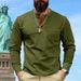 Men's Clothing Long Sleeve Casual Knit Top With Contrast Stitching - Slim Fit Breathable Polyester For Everyday Wear (Black, White, Navy, Khaki)_viptrois.com