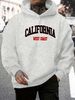 Men's Autumn And Winter Casual Fashion Loose Hooded Sweatshirt California West Coast Letter Printed Warm Long Sleeved Pullover_viptrois.com