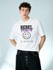 Rebel Youth Drip Smiley Graphic Cotton T-Shirt Men's Streetwear Casual Tee_viptrois.com