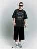 Summer New Washed Short-sleeved T-shirt, Men's Retro Oceanic Club Whale Tail Print Youth Loose Casual Street Tee_viptrois.com