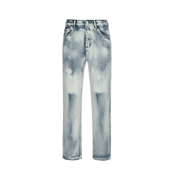 Men's Clothing Retro Straight Loose Washed Tie Dyed Straight Zipper Jeans Casual Trendy Men's_viptrois.com