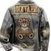 Men's Clothing high end light colored motorcycle denim jacket men's fashion brand old retro heavy duty bear jacket embroidered gown trend_viptrois.com