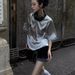America Style Letter Prit T-Shirt Desig Sese Loose Casual Sports Jersey Top_viptrois.com
