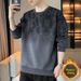Men's Crew Neck Large Size Fleece Thickened Sweater Casual Pullover Long Sleeve T-Shirt Men's_viptrois.com
