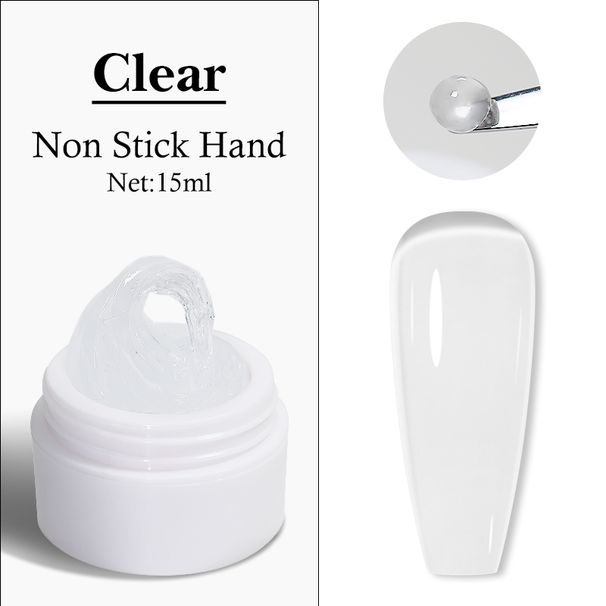 Arte Clavo 9 Colors Glitter Non Stick Hand Extension Nail Gel Polish Nude Pink White Nail Art Gel Soak Off UV Gel For Manicure_viptrois.com