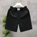 White Shorts For Men To Wear Outside In Summer, Capri Pants For Men, Casual Sports Mid-length Pants_viptrois.com