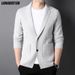 Top Grade Wool 5% New Brand Fashion Knit Korean Style Cardigan Men Slim Fit Sweater Casual Solid Coats Jacket Mens Clothes 2023_viptrois.com