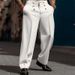 Men's Formal Fashion Urban Street Button Loose Straight Suit Pants_viptrois.com