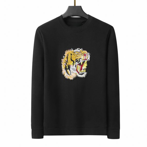 Men's Autumn/Winter New Arrival Crew Neck Pullover Sweatshirt Men's Fleece-Lined Thermal Stretch Casual Long-Sleeved Sweatshirt Trendy Style_viptrois.com