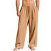 2026 Men's Loosely-Fitting Casual Sport Pants With Pocket Tie Strings And Solid Color Business Pants_viptrois.com