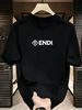 3 Pack Men's Oversized T-Shirts, 100% Cotton Crew Neck Casual Tees, Relaxed Fit Minimal Diamond Logo & Letter Print Design, Black White Grey_viptrois.com