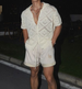 Summer American Style Thin Hollow Out Cool Knitted Short Sleeve For Men Cleanfit Loose Turn-down Collar Shirt Trendy_viptrois.com
