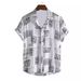 Men's Clothing Short Sleeved Shirt Digital Printing Lapel Button Holiday Casual Men's Shirt_viptrois.com