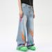Men's Clothing MTLCLOTHES Men's Wear | 2024 Summer New Products Style Street Style Hand painted Drape Jeans_viptrois.com