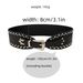 Y2K Wide Waist Belt With Leopard Print & Studs For Women – Vintage Style PU Leather Dress Belt With Alloy Buckle, Zebra/Black/Brown Options_viptrois.com