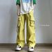 Loom Retro Paratrooper Unisex Versatile Y Brand European And American High Street Multi-Pocket Loose Cargo Pants Couple_viptrois.com