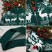 Men's Christmas & Halloween Knit Sweater, Festive Polo Long-Sleeve Top With Reindeer, Pumpkin & Snowflake Jacquard, Breathable Acrylic Pullover_viptrois.com