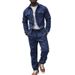 Men's Clothing autumn and winter jacket casual pants two piece men's clothing solid color men's suede suit_viptrois.com