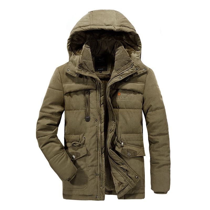 Men's Clothing Sleeve Warm Cotton Coat Large Size Velvet Windproof Cotton Coat Youth Cotton Coat Winter Cotton Coat_viptrois.com