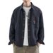Trendy Denim Shirt Men's Loose Plus Size Spring New Item, Cool And Stylish Long Sleeved Workwear Shirt, Youth Jacket_viptrois.com