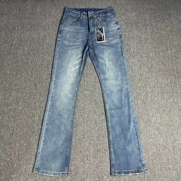 Men's Clothing Men's Flared Jeans - Cleanfit Washed Denim | Retro Slim Bootcut Trousers_viptrois.com