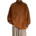 Pure Solid Color Knitted Sweater Men's Autumn Japanese Style Lazy Korean High Street Cool Oversize Knitwear_viptrois.com