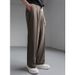 Men's Clothing Summer High End Black Pants For Men High End Slim Drape Suit Pants Wide Leg Loose Casual Straight Trousers_viptrois.com