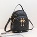 Quilted Floral Backpack - Stylish Laptop Bag With Metal Decorations Cute & Spacious School Bag For Women & Girls_viptrois.com