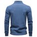 Autumn And Winter New Men's Stand Up Collar Half Zip Long Sleeved German Velvet Warm Bottoming Shirt European Size Men's Sweatshirt_viptrois.com