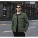 Men's Solid Color Corduroy Jacket Spring Autumn American Style Workwear Collared Black Khaki Gray Full Sleeve Machine Washable_viptrois.com