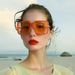 Colored Fashion Trend Sunglasses Square Large Frame Hollow Sunglasses Style Sun Visor_viptrois.com