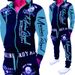 Men's fashion two-piece sweatshirt and pants hooded sportswear casual_viptrois.com