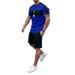 Men's 2-Piece Short Sleeve T-Shirt & Shorts Set, Summer Casual Lounge Wear, Comfortable Athletic Style Outfit For Relaxation_viptrois.com