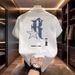 Men's Clothing Casual Business Lapel Shirt Top Loose Trendy Short Sleeved T Shirt_viptrois.com