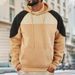 Men's Clothing Autumn And Winter New Trend Loose Large Size Color Matching Shoulder Hooded Sweatshirt Casual Pullover Top Jacket_viptrois.com