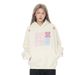 Large Letter Patch Embroidered Hooded Pullover Sweatshirt Loose Casual Autumn Winter Unisex Vibe High Street Trendy_viptrois.com