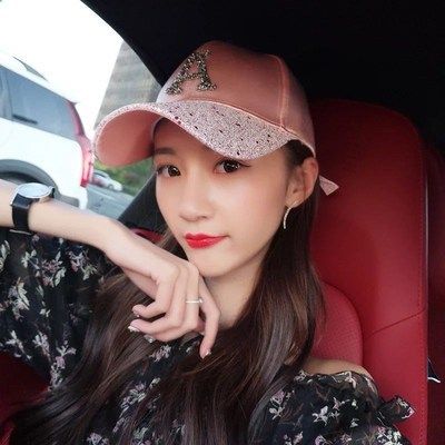 Shiny Rhineste Letter Hat For Women Korean Style Trendy Student Baseball Cap Versatile Social Internet Celebrity_viptrois.com