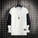 Men's Casual Pullover Hoodie Slim Fit Long Sleeve Round Neck T-Shirt For Teens & Young Adults - Soft Polyester Fabric, Classic Solid Colors,_viptrois.com