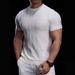 Men's Clothing New Style Half Sleeved Men's Short Sleeved Thin Bottoming Shirt Striped T Shirt_viptrois.com