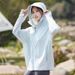 UPF 50+ Ice Silk Sun Hoodie – Women's Lightweight UV Protection Jacket (S-4XL) – Breathable Loose-Fit Cover-Up For Hiking & Travel_viptrois.com