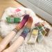 Trendy Gradient Knit Socks For Men And Women - Soft Cotton Blend, Mid-Calf Height, Double-Needle Stitched, Warm & Breathable For Winter All Seasons_viptrois.com