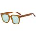 Men's Sunglasses Square Brown Sunglasses For Women UV Protection Street Shooting Sunglasses Retro Orange Trendy High End Sunglasses_viptrois.com