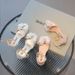 Mother & Kids Girls Princess Shoes Sweet Bow Little Girl High Heels Summer New Style_viptrois.com