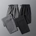 Men's Clothing Ice Silk Autumn Long Pants Men Ant Casual Pants Spring And Summer Wear Thin Loose Straight Korean Style Sports Pants Men_viptrois.com