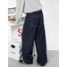 Men's Clothing Denim Topstitching Retro Jeans For Men, Spring Style, Split Silhouette, American Straight Leg Pants, Trendy Brand, Loose Trousers_viptrois.com