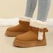 SHLIANG New Suede Buckle Decor Ankle Boots Women Winter Warm Thicken Plush Snow Boots Woman Thick Sole Non Slip Platform Cotton Boots X0059_viptrois.com
