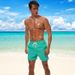 Men's Swim Trunks Summer Swimming Board Quick Dry Beach Shorts With Side Pockets And Mesh Lining Swimwear Bathing Suit_viptrois.com