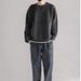 Pure Lazy Heavyweight Sweater For Men, Round Neck Loose Top, Autumn And Winter 2025 New Style Jacket, Two-Piece Knitted_viptrois.com