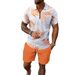 Men's Beachwear Set - Digital Print Polo Shirt & Matching Shorts With Zipper | Summer Casual Outfit_viptrois.com